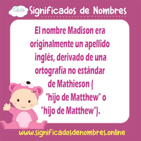 madison nombre de niña|Madison: Significado, Origen, Personalidad 